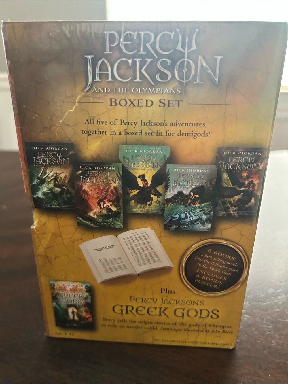 Percy Jackson Greek Gods Box Book Set - Green & Gold - Picture 5 of 6